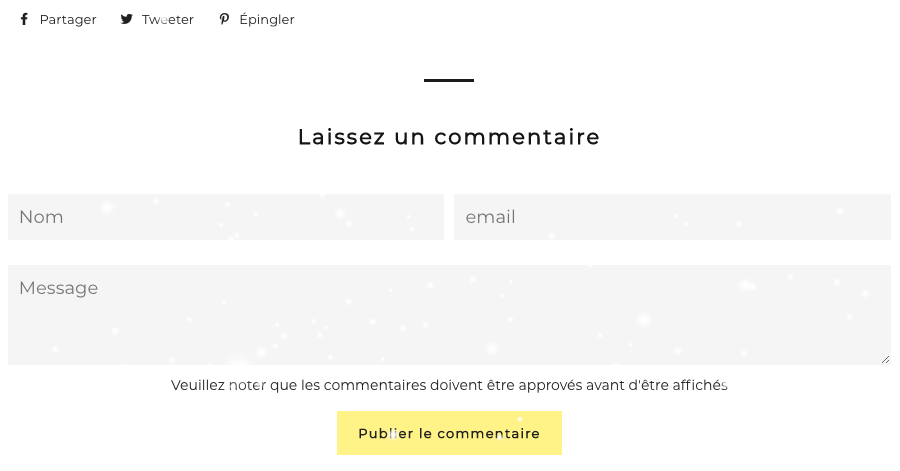 bloc commentaire